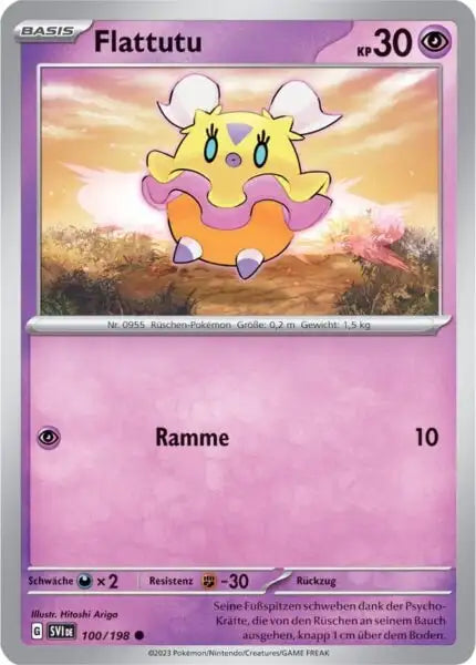 Flattutu 100/198 – Pokémon Karmesin & Purpur Karte