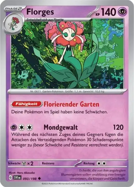 Florges 093/198 – Pokémon Karmesin & Purpur Karte