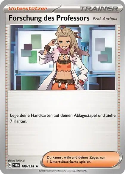 Forschung des Professors 189/198 – Pokémon Karmesin & Purpur Karte
