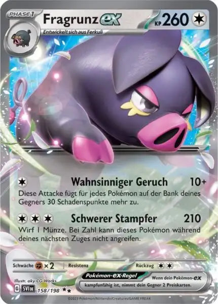 Fragrunz ex 158/198 – Pokémon Karmesin & Purpur Karte
