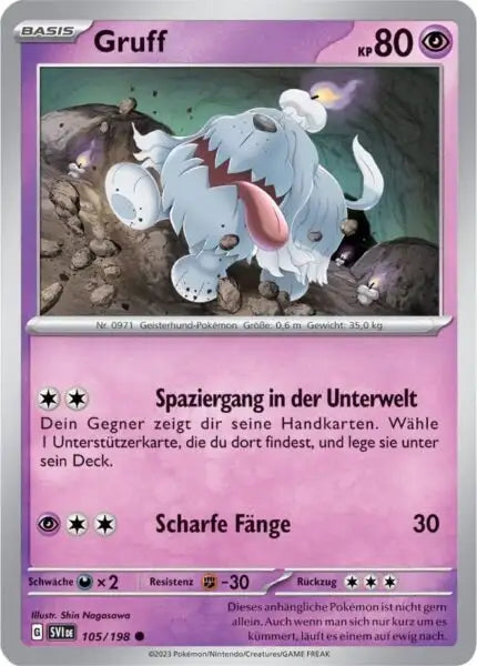 Gruff 105/198 – Pokémon Karmesin & Purpur Karte