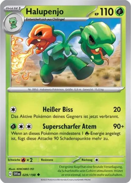 Halupenjo 029/198 – Pokémon Karmesin & Purpur Karte