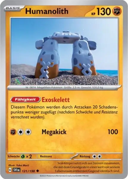 Humanolith 121/198 – Pokémon Karmesin & Purpur Karte