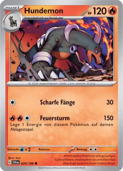 Hundemon 034/198 – Pokémon Karmesin & Purpur Karte