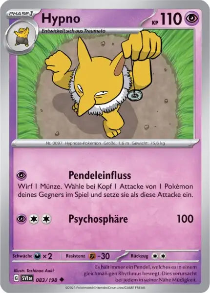 Hypno 083/198 – Pokémon Karmesin & Purpur Karte