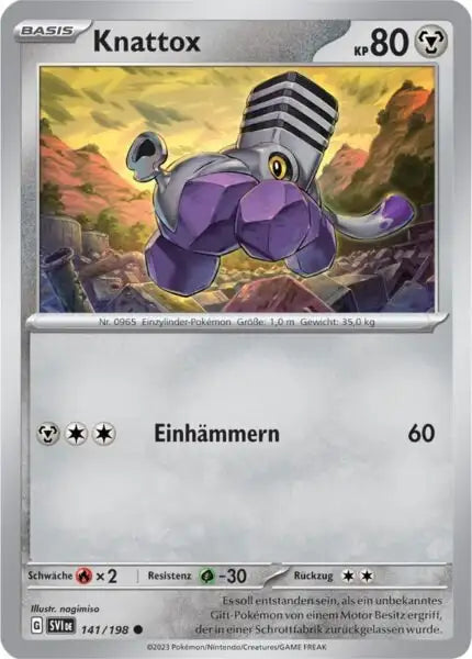 Knattox 141/198 – Pokémon Karmesin & Purpur Karte