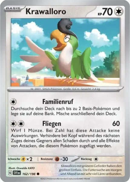 Krawalloro 162/198 – Pokémon Karmesin & Purpur Karte