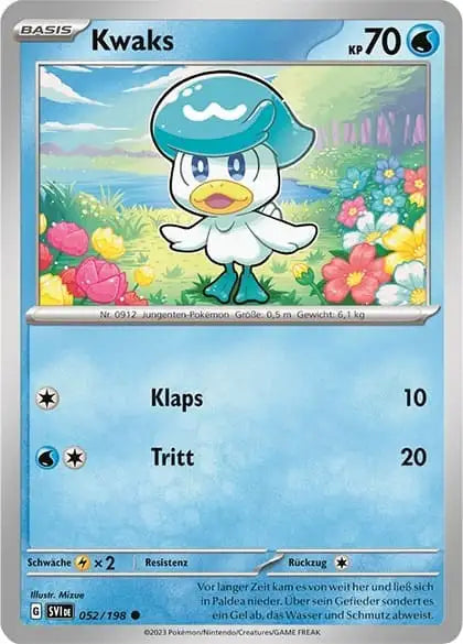 Kwaks 052/198 – Pokémon Karmesin & Purpur Karte