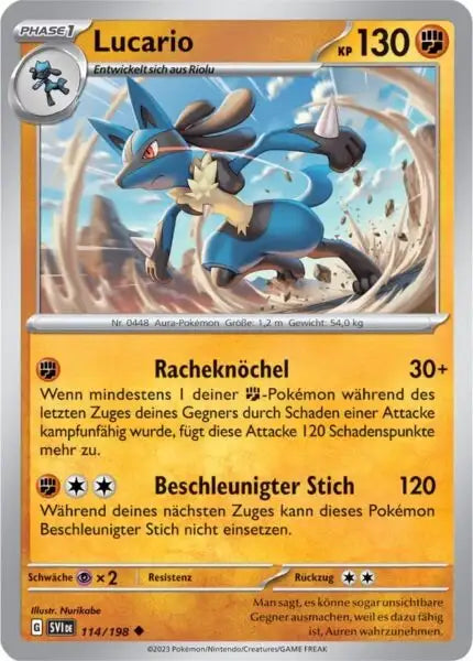 Lucario 114/198 – Pokémon Karmesin & Purpur Karte