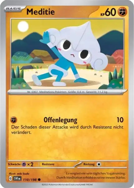 Meditie 110/198 – Pokémon Karmesin & Purpur Karte