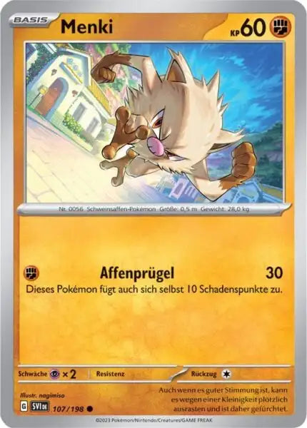 Menki 107/198 – Pokémon Karmesin & Purpur Karte