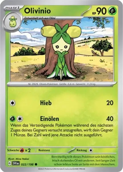 Olivinio 022/198 – Pokémon Karmesin & Purpur Karte