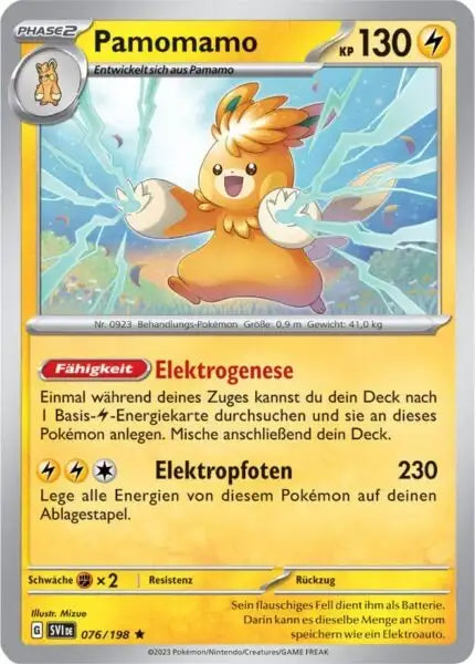 Pamomamo 076/198 – Pokémon Karmesin & Purpur Karte