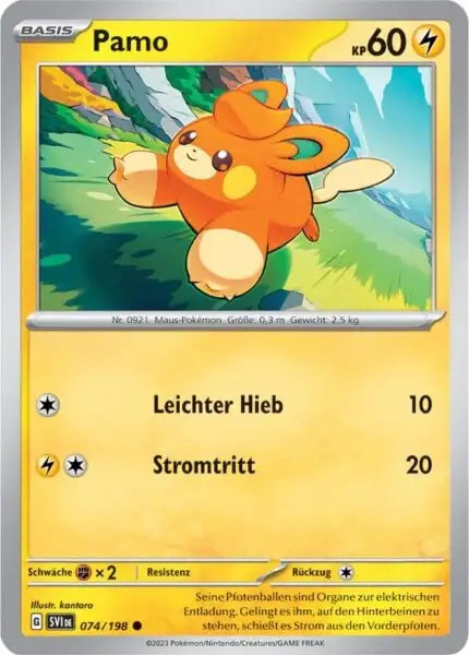 Pawmi 074/198 – Pokémon Karmesin & Purpur Karte