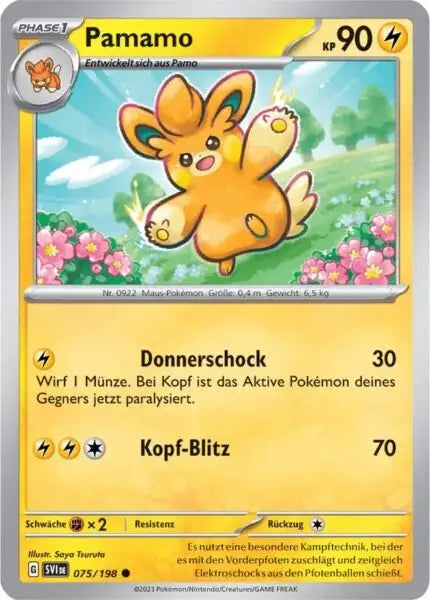 Pawmo 075/198 – Pokémon Karmesin & Purpur Karte