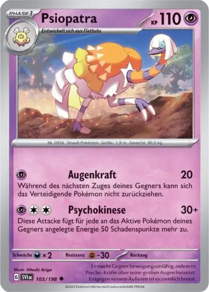 Psiopatra 103/198 – Pokémon Karmesin & Purpur Karte