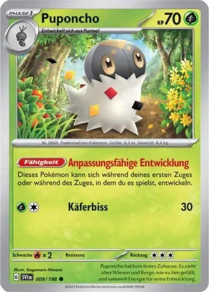 Puponcho 009/198 – Pokémon Karmesin & Purpur Karte