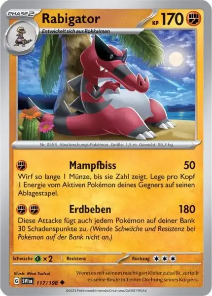 Rabigator 117/198 – Pokémon Karmesin & Purpur Karte