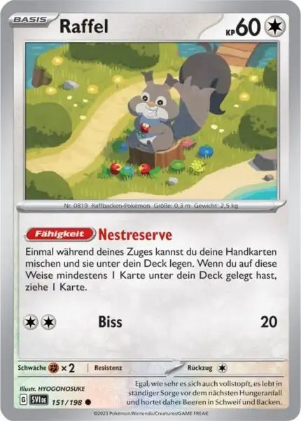 Raffel 151/198 – Pokémon Karmesin & Purpur Karte