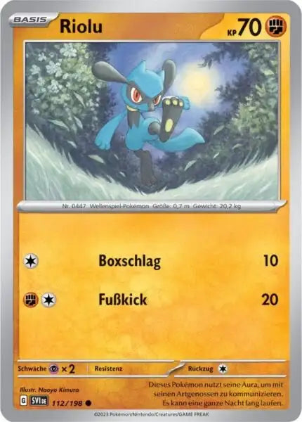 Riolu 112/198 – Pokémon Karmesin & Purpur Karte