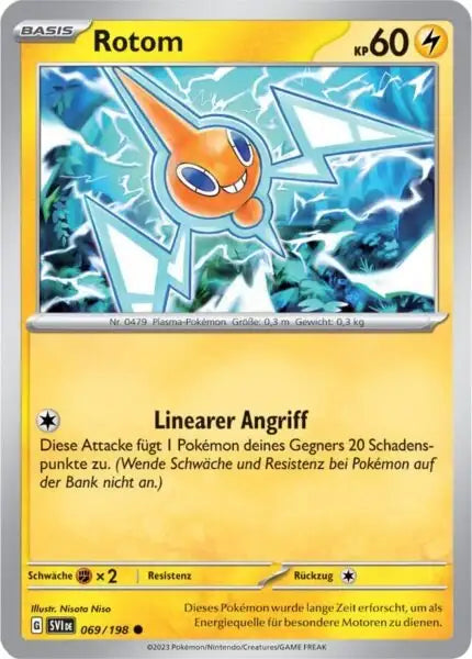 Rotom 069/198 – Pokémon Karmesin & Purpur Karte