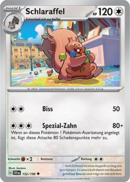 Schlaraffel 152/198 – Pokémon Karmesin & Purpur Karte