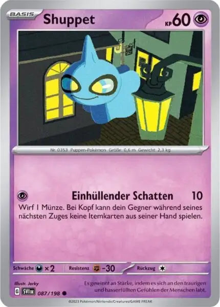 Shuppet 087/198 – Pokémon Karmesin & Purpur Karte
