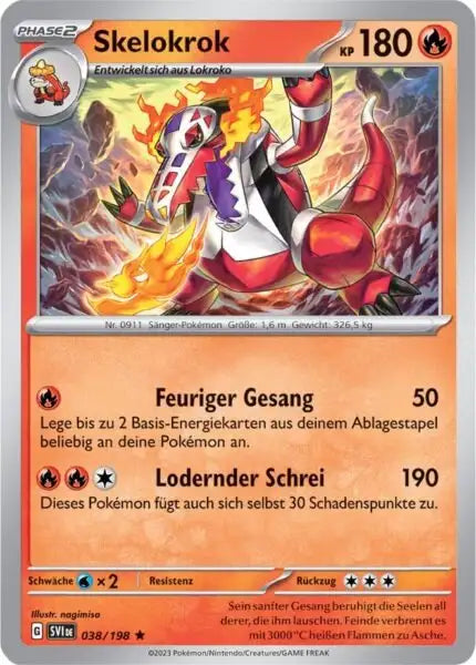 Skelokrok 038/198 – Pokémon Karmesin & Purpur Karte
