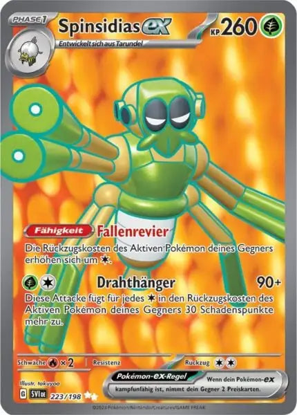 Spinsidias ex 223/198 – Pokémon Karmesin & Purpur Karte