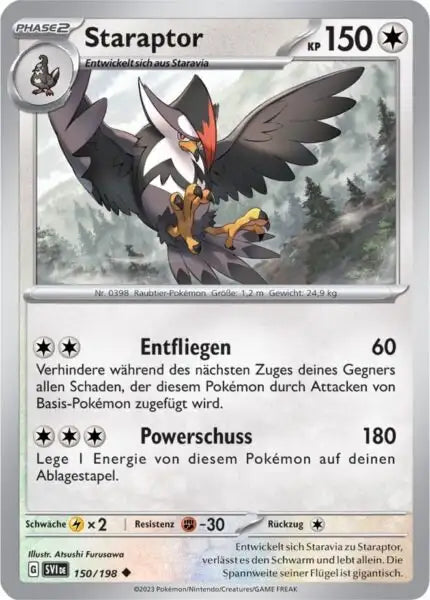 Staraptor 150/198 – Pokémon Karmesin & Purpur Karte
