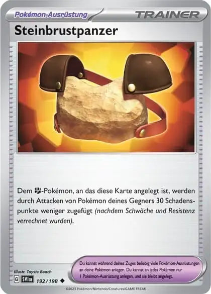 Steinbrustpanzer 192/198 – Pokémon Karmesin & Purpur Karte