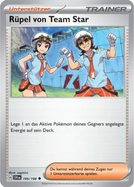 Team Star Ruepel 195/198 – Pokémon Karmesin & Purpur Karte