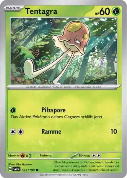 Tentagra 025/198 – Pokémon Karmesin & Purpur Karte
