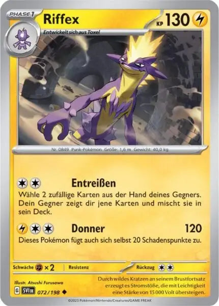 Toxtricity 072/198 – Pokémon Karmesin & Purpur Karte