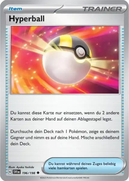 Ultra Ball 196/198 – Pokémon Karmesin & Purpur Karte