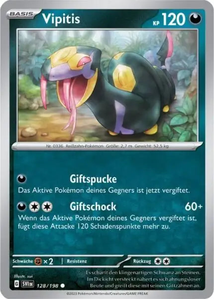 Vipitis 128/198 – Pokémon Karmesin & Purpur Karte