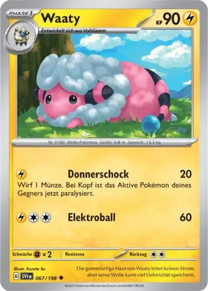 Waaty 067/198 – Pokémon Karmesin & Purpur Karte