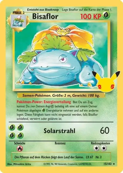 Bisaflor 15/102 – Pokémon Celebraitions Karte