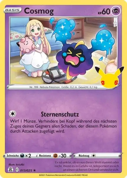 Cosmog 013/025 – Pokémon Celebraitions Karte