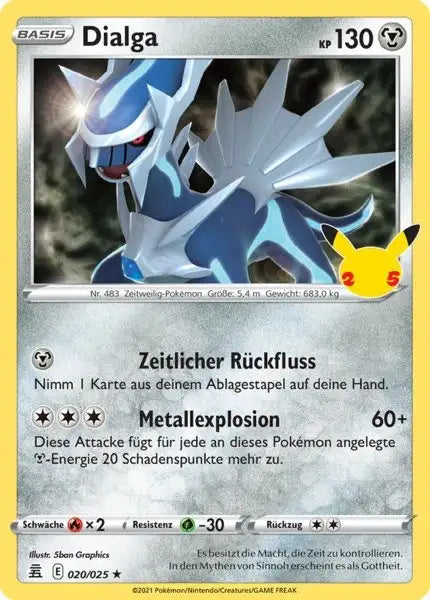 Dialga 020/025 – Pokémon Celebraitions Karte