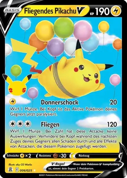 Fliegendes 006/025 – Pokémon Celebraitions Karte