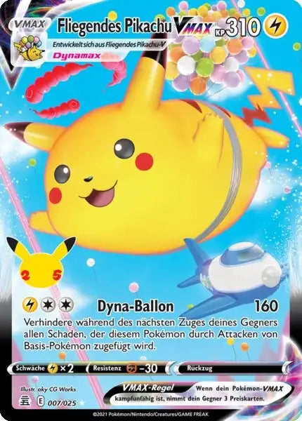 Fliegendes 007/025 – Pokémon Celebraitions Karte