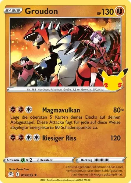 Groudon 017/025 – Pokémon Celebraitions Karte