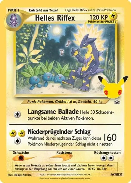 Helles Riffex SWSH137 – Pokémon Celebraitions Karte