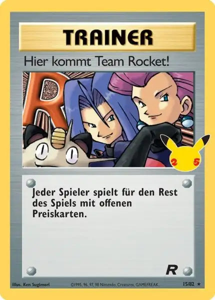 Hier kommt Team Rocket 15/82 – Pokémon Celebraitions Karte