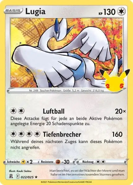 Lugia 022/025 – Pokémon Celebraitions Karte