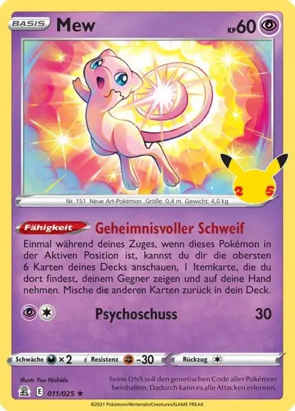 Mew 011/025 – Pokémon Celebraitions Karte