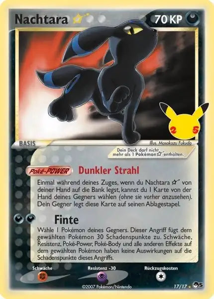Nachtara Goldstar 17/17 – Pokémon Celebraitions Karte