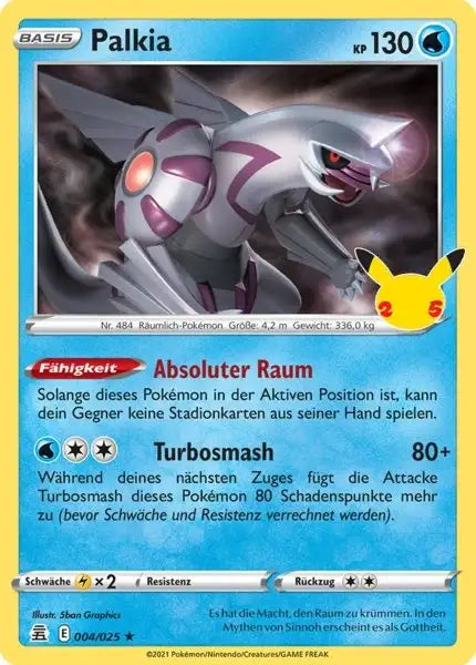 Palkia 004/025 – Pokémon Celebraitions Karte