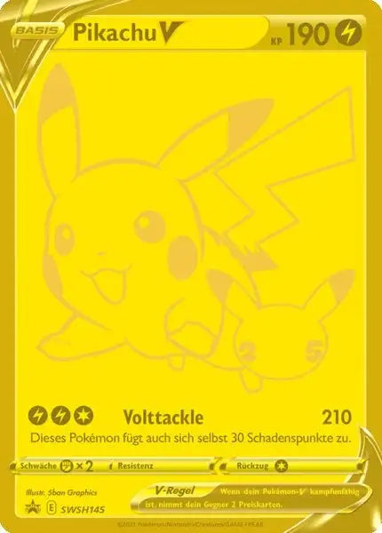 Pikachu V SWSH145 – Pokémon Celebraitions Karte